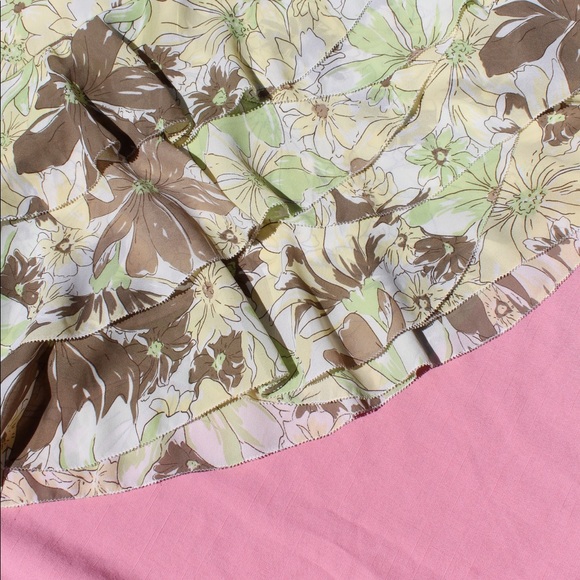 LOFT Silky Tiered Floral Above-Knee Summer Skirt - Picture 4 of 8